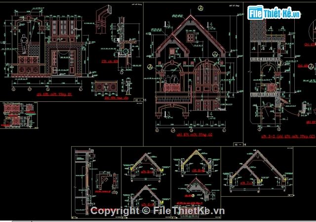 Đồ án,Biệt thự,Bản vẽ kiến trúc bể nước,Bản vẽ kiến trúc biệt thự,4.5x16m